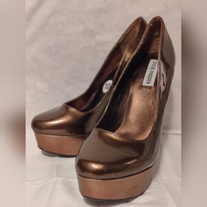 Steve Madden Women's Bronze Platform Heels